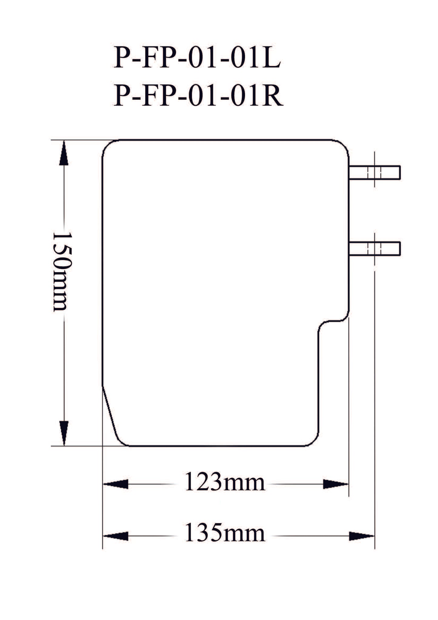 P-FP-01-01 Aluminum pedal set 135mm