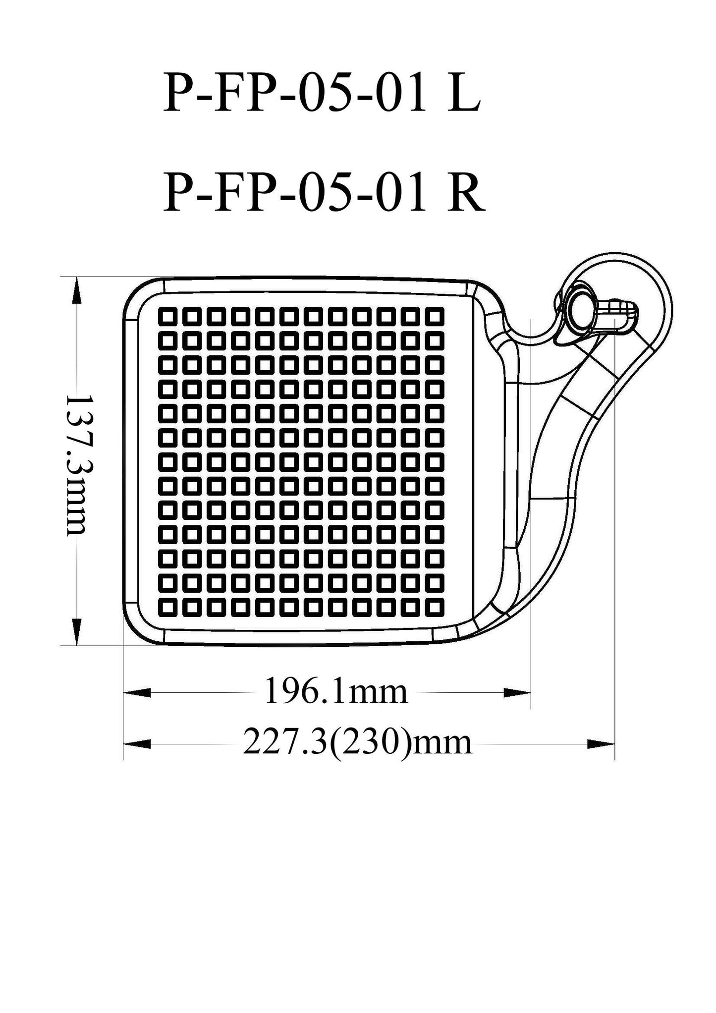 P-FP-05 External flipping pedal set 190mm / 210mm / 230mm